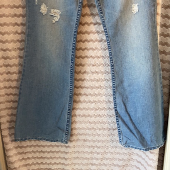 Aeropostale Blue Bootcut Distressed Jeans - Picture 3 of 10